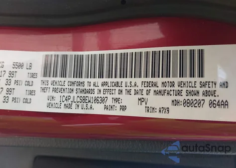 2014 Jeep Cherokee Latitude из США, поврежденный, VIN 1C4PJLCS8EW106307